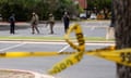 Law enforcement personnel at the scene of Sunday’s shooting in Austin, Texas