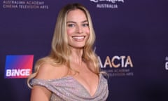 Margot Robbie arrives at the Aacta awards