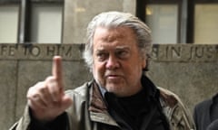 Former Trump adviser Bannon in Manhattan court on border wall scheme charges<br>NEW YORK, US - JANUARY 12: Former US President Donald Trump's adviser Steve Bannon, who stands accused of fraud over funds raised to support the construction of US-Mexico border wall, attends a hearing in Manhattan, New York on January 12, 2023. (Photo by Fatih Aktas/Anadolu Agency via Getty Images)