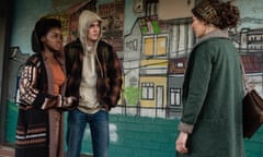 373443<br>Picture shows: Sephy Hadley (MASALI BADUZA), Callum McGregor (JACK ROWAN), Meggie McGregor (HELEN BAXENDALE)