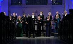 ‘Absolutely unified, every word audible’ … Harry Christophers conducting the Sixteen at St Martin-in-the-Fields.