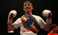 Copper Box Arena Boxing<br>Jamie Conlan celebrates victory over Anthony Nelson during the Commonwealth Super-flyweight Championship bout at the Copper Box Arena, London. PRESS ASSOCIATION Photo. Picture date: Saturday April 30, 2016. See PA story BOXING London. Photo credit should read: Adam Davy/PA Wire