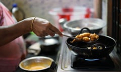 Woman preparing snacks in a kitchen