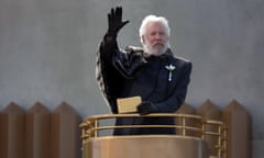 Supercilious … Donald Sutherland as Coriolanus Snow in The Hunger Games: Catching Fire.