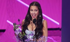 Olivia Rodrigo, 18, wins the award for song of the year for "Drivers License" at the MTV Video Music Awards in New York.