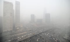 Heavy Smog Envelopes Capital City Of China<br>BEIJING, CHINA - JANUARY 16: Buildings are blanketed in heavy smog on January 16, 2014 in Beijing, China. The municipal government issued a yellow smog alert Thursday morning, as smog blanketed the city with air quality readings reaching the most polluted level. PHOTOGRAPH BY Xinhua /Landov / Barcroft Media UK Office, London. T +44 845 370 2233 W www.barcroftmedia.com USA Office, New York City. T +1 212 796 2458 W www.barcroftusa.com Indian Office, Delhi. T +91 11 4053 2429 W www.barcroftindia.com