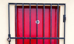 Gated public toilets in Torquay, Devon.