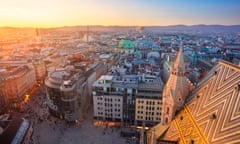 A view of Vienna over St Stephen’s Cathedral.