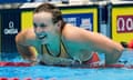 Katie Ledecky celebrates after winning the 200m freestyle on Monday at the US Olympic trials