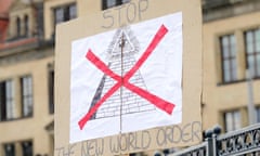 A protest sign outside Bilderberg 2016 in Dresden