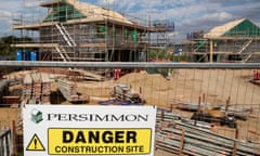 A Persimmon construction site in Dartford. The firm had to pay £7m to compensate unhappy buyers even as the former boss got a £75m bonus. 