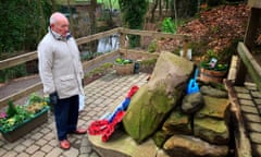 Tony Foulds at the memorial in Sheffield