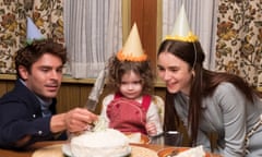 Zac Efron, Macie Carmosino and Lily Collins in Extremely Wicked, Shockingly Evil and Vile