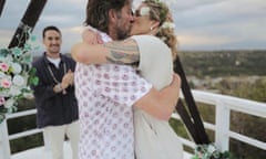 Frank Magree and Jenny Valentish have trade vacation vows in Bali with ‘celebrant’ Yianni Warnock