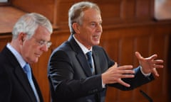 Former Prime Ministers Tony Blair And Sir John Major Unite To Back Remain Campaign<br>DERRY, NORTHERN IRELAND - JUNE 9: Sir John Major and Tony Blair attend a Remain campaign at the University of Ulster  on June 9, 2016 in Derry, Northern Ireland. Former British Prime Ministers Sir John Major and Tony Blair travelled to Derry City in Northern Ireland warning that voting to leave the EU could "jeopardise the unity" of the UK. They suggested that it may cause Scotland to re-visit an independence referendum and put Northern Ireland's "future at risk".  Both politicians were instrumental in bringing peace to the region.  The Vote Leave campaign has said the idea that a Brexit could threaten the Northern Ireland Peace Process was irresponsible.  (Photo by Jeff J Mitchell-WPA Pool/Getty Images)