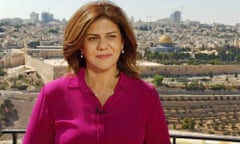 Shireen Abu Akleh during one of her reports from Jerusalem.