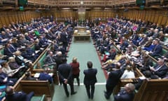 MPs during Prime Minister's Questions in the House of Commons, London, on 21 February.