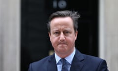 The then British prime minister, David Cameron, outside 10 Downing Street in February 2016.