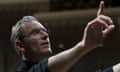 In this image released by Universal Pictures, Michael Fassbender appears in a scene from the film, "Steve Jobs." (Universal Pictures via AP)