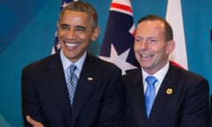 Barack Obama and Tony Abbott at the G20 summit in Brisbane in 2014