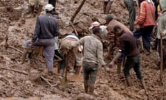 People search for victims of the second landslide to strike Gofa in south-western Ethiopia on Monday