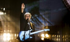 Miller greets to guests after performing onstage during the 31st annual Rock and Roll Hall of Fame Induction Ceremony at the Barclays Center in Brooklyn, New York<br>Steve Miller greets to guests after performing onstage during the 31st annual Rock and Roll Hall of Fame Induction Ceremony at the Barclays Center in Brooklyn, New York April 8, 2016. REUTERS/Eduardo Munoz