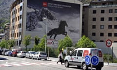 Advertisement on a building for Banco Privada d’Andorra.