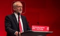 Jeremy Corbyn delivers his closing keynote speech at the Labour party conference
