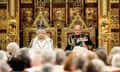 Queen Elizabeth II and Prince Philip sit in the House of Lords ahead of the Queen's Speech at the State Opening of Parliament in London  May 2016