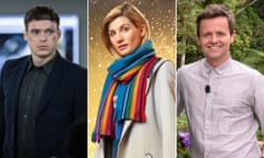 Composite image showing (from left) Richard Madden in Bodyguard, Jodie Whitaker in Doctor Who, and Declan Donnelly in I'm A Celebrity... Get Me Out Of Here!