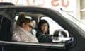 Jennifer Lopez and Constance Wu in Hustlers.