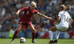 England captain Steph Houghton in action during the 1-0 friendly defeat to New Zealand.