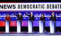 Candidates participate in a Democratic presidential primary debate in Charleston