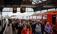 Passengers at Brighton Station.