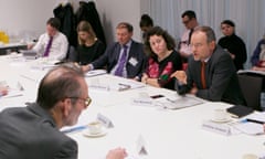 From left to right: Ian Diamond, David Morris, Helene Moran, Luke Georghiou, Shirley Atkinson, Paul Blomfield.