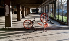 Abandoned Mobike bike at the Aylesbury estate, London