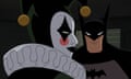 Batman with Harley Quinn in Batman: Caped Crusader.