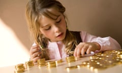 Girl counting money