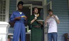 RJ Cyler, Nick Offerman and Thomas Mann in Me, Earl and the Dying Girl.