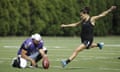 World Cup winner Carli Lloyd has showed she could kick it in the NFL as well, with one former saying teams in need of a kicker should give her an 'honest tryout'