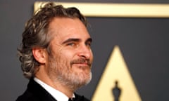 Press Room - 92nd Academy Awards<br>epa08208148 Joaquin Phoenix poses in the press room with the Oscar for Best Actor for his performance in 'Joker' during the 92nd annual Academy Awards ceremony at the Dolby Theatre in Hollywood, California, USA, 09 February 2020. The Oscars are presented for outstanding individual or collective efforts in filmmaking in 24 categories.  EPA/DAVID SWANSON