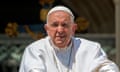 Pope Francis in papal regalia during his weekly general audience St Peter's Square