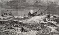 An artist’s depiction of the Great Storm of 1703.