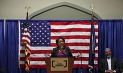 Loretta Lynch delivers a speech on Monday in Sterling, Virginia.