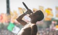 Northampton-based rapper slowthai performs on stage
