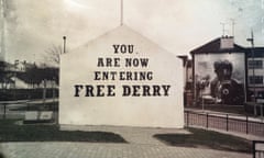 The most famous mural in the Bogside, reading "You Are Now Entering Free Derry".