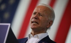 The Democratic presidential candidate, Joe Biden, delivers a speech during a voter mobilisation event in Florida this week.