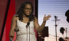 Mya Taylor, winner of Best Supporting Female for her role in “Tangerine”, gives her speech during the 31st Independent Spirit Awards in Santa Monica, California February 27, 2016. REUTERS/Carlo Allegri