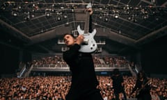 Sydney metalcore band Northlane L- R Jon Deiley, Josh Smith, Marcus Bridge, Alex Milovic (The Big Top, Sydney June 18, 2016)