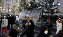 Protesters in Ulaanbaatar’s Sükhbaatar Square